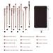 Daubigny Eye Makeup Brushes 12 PCS Professional Eye shadow  Concealer  Eyebrow  Foundation  Powder Liquid Cream Blending Brushes Set With Carrying Bag(Champagne Gold) A-Champagne Gold - Buy Online on GoSupps.com