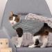 Cozy Winter Dog Sweater - Knitted Turtleneck Pullovers for Small & Medium Dogs/Cats | Warm Gray Pet Clothing - Buy Online on GoSupps.com