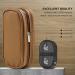 ADEri Men's PU Leather 7 Day Pill Organizer Bag - Lightproof Portable Case for Vitamins, Medications, Supplements - Brown - Buy Online on GoSupps.com