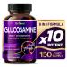 GriMed Glucosamine 12 000mg - X12 Power with MSM Chondroitin Collagen Turmeric for Joint Wellness Strong Bones Cartilage Support