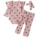 Baby Girl White Lace Ruffle Romper Top + Jeans Shorts Clothing Set | 3-6 Months Pink - Buy Online on GoSupps.com