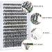 B&Q 40D-0.07D Lash Clusters Extensions - 280 Individual Cluster False Eyelashes for DIY Home Extensions - 14mm - Buy Online on GoSupps.com