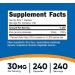 Nutricost Zinc Picolinate 30mg 240 Capsules - Gluten Free, Non-GMO - 240 Count - Buy Online on GoSupps.com