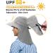 Mens Wide Brim Sun Hat with Neck Flap - Grey Safari Cap for Outdoor Activities | One Size - Buy Online on GoSupps.com