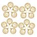 60 Pcs Clock Accessories Clocks Jewlery Charm Bracelets DIY Pendant Charms Supplies Bell Shaped 3.6X2.8cm Golden