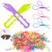 1520Pcs Mini Color Elastic Hair Rubber Bands  2Pcs Hair Elastic Bands Remover  Hair Tie cutter  3Pcs Topsy Tail Tools for Toddlers Girls Women(Hair Rubber Bands Have 520 Large Loops and 1000 Small Loops) 1528 Piece Set