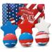 6 Pack 4th of July Bath Bombs Gift Set Red White and Blue Bath Bombs American Independence Day USA Patriotic Design Bath Bombs for Kids Women Men Bath Gift
