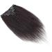 Rich Choices Afro Kinky Straight Clip-In Hair Extensions - 20cm 95g #1B Natural Black 8PCs with 18 Clips - Real Hair for Volume & Style - Buy Online on GoSupps.com