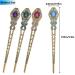 Chinese Vintage Rhinestone Hair Chopsticks Set for Women - 4 Pcs Hair Clips and Pins - Buy Online on GoSupps.com