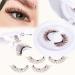 Magnetic Lashes Brown Magnetic Eyelashes No Glue Needed Brown Lashes with Magnetic Lash Applicator without Eyeliner Wispy Brown False Eyelashes Band with Magnet 1 PAIRS