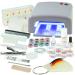 Nails Factory UV Gel Nagelstudio Starter Set - optimal introduction to your own nail design with the nail set thanks to a lot of nailart UV lamp and color gel set soft nudes (silver)