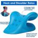 Neck and Shoulder Relaxer - TMJ Pain Relief, Acupressure Massage Design, Cervical Traction Device (Blue) - Buy Online on GoSupps.com