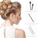 306-Piece Hair Accessories Set - 50 Hairpins 50 U Clips 200 Mini Ties & Silver Duck Clips with Storage Box - Perfect for Women & Girls - Buy Online on GoSupps.com