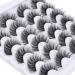Buy Delyneph C2 Natural Look Wispy Cat Eye Faux Mink Lashes - 12 Pairs Fluffy Strip Lashes Like Extensions | International Shipping Available - Buy Online on GoSupps.com