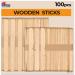 Popsicle Stick for Craft Supplies Sticks - Premium Quality 100 pcs Assorted Size - Popsicle Mixed Sizes Assorted Jumbo Multi Mini Large Wood Strips - Craft for Kids  Popsicle Sticks 2 sizes x 100pcs
