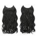 Feshfen Invisible Hair Extensions | Adjustable Natural Black Curly & Wavy 45cm - Secret Hair Transformation for Women - Buy Online on GoSupps.com