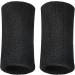 6 Inch Black Athletic Wristbands - Elastic Sweatband for Gymnastics, Tennis & Outdoor Activities - Buy Online on GoSupps.com