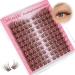 Brown Lash Clusters Natural Brown Cluster Eyelash Extensions Wispy Premade Cluster Lashes Left & Right Eyelash Clusters C Curl Individual Lashes DIY Lash Extension 10-15mm for Beginners by Delyneph Dark Brown-Lash