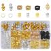 Ymwalk 200 pieces hair jewelry for braids Decorations including hair cuff metal hair braiding beads pendant hair clip aluminum hair coil Dreadlocks with storage box