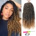 Passion Twist Hair - 8 Packs 14 Inch Passion Twist Crochet Hair For Black Women, Crochet Pretwisted Curly Hair Passion Twists Synthetic Braiding Hair Extensions ( 14 Inch 8 Packs, T27 ) 14 Inch (Pack of 8) T27