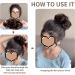 BELEVO Messy Bun Hair Piece Curly Wavy Large Scrunchies for Women - Dark Brown Synthetic Updo Ponytail Hair Buns for Weddings & Parties - Buy Online on GoSupps.com