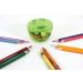 Sargent Art 3 Manual Hole Pencil Sharpeners - 3 Holes With Lid - Portable Colored Pencil Sharpener - Jumbo - Green - Easy Grip Oval Shape - Buy Online on GoSupps.com