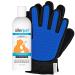 Allerpet Cat Dander Remover w/Grooming Glove - Pet Dander Remover for Allergens - for Cat Dry Skin Treatment - Made in USA - (12oz) 2 Gloves + Cat