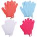 Pairs Exfoliating Gloves Bath Gloves Body Gloves Double Sided for Shower Spa Massage (4 Colors)