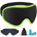 WAOAW Sleep Mask for Women Men Eye Mask Sleeping of 3D Light Blocking Blindfold (Green)