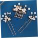 Healeved 2 Sets Bridal Hairpin Rhinestone Hair Clips Rhinestone Headpiece Flower Headpiece Bride Hair Comb Bride Hair Side Comb Hair Pin Hair Comb for Bride Women's Hair Stick Pearl Alloy - Buy Online on GoSupps.com