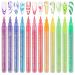 12 Colors 3D Nail Future Set Kalolary Nagelspitze Nail Art Pen Graffiti puncture pen drawing painting liner brush for DIY nail art beauty jewelry manicure tools (F)
