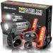 BLITZU 2023 Bike Lights Set with Bell USB-C Rechargeable. Bicycle Accessories for Night Riding, Cycling. Powerful Front Headlight, Back Rear LED Taillight. Road Safety for Men, Women, Kids.