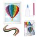 Colours Crafts Complete Quilling Kit - Quilling Materials with Wooden Frame  Template  Printed Background  Ruler  Quilling Tool  Paper Strips  Glue  Guide - DIY Crafts for Adults & Kids - Balloon