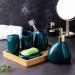 Bathroom soap dispenser handwash dispenser bottle/Dark Green Bathroom Accessories Set Accesorios Para Ba o Apartment Necessities Contain Toothbrush Cup Soap Dispenser Soap Dish-dark green 5 set-G Silver Pump Dark Green 5 Set - Buy Online on GoSupps.com