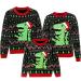 OFIMAN Family Matching Christmas Jumper Boys Girls Ugly Christmas Outfit for Kids Knit Dinosaur Pullover Men Women Xmas Jumper 10-11 Years Kids Dinosaur Sweater