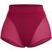 Women High Waist Mesh Tulle Spliced Yoga Shorts in Wine Red - Medium - Buy Online on GoSupps.com