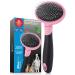 Bluepet cat brush & small dog brush rabbit brush - removed gently underfell knot & felt - plug mini for daily fur care mini pink