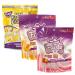 Huer - Frosty Trial 3 Pack with Strawberry Banana and Mango Fruity Creamy Milkshake Flavour Soft and Chewy Gummy Candy Natural Colours 150g Bag (Pack of 3) Stocking Stuffers Christmas Gift Variety