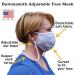 Buy Buttonsmith White Adult XL Cotton Adjustable Face Mask Washable Soft T-Shirt Material Built-in Lanyard Made in the USA International Shipping Available - Buy Online on GoSupps.com