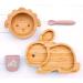 Koko Kids Bamboo & Silicone Feeding Set - Rabbit Suction Plate Lamb Bowl Silicone Cup & Spoon (Pink) | Eco-Friendly Kids Tableware - Buy Online on GoSupps.com