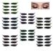 Reusable Eyeliner And Eyelash Stickers 2 in 1 2 IN 1 Fake Eyelashes Eyeliner Stickers Reusable Fake Eyelash Makeup Glitter Eyeliner Stickers (28 pairs-B)