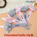 Panny & Mody Personalized Gray Elephant Pacifier Clip | Custom Name Holder for Baby Girls | Universal Pacifier Leash - Buy Online on GoSupps.com
