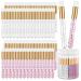 60 Pcs Lash Shampoo Brushes Lash Brushes for Cleansing Lash Brush for Eyelash Glitter Lash Brush with Container Blackhead Removing Brush Nose Pore Deep Cleaning Brush (Pink  White)