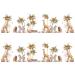Orange Trading Dartmouth LTD A4 Edible Decor Icing Sheet African Safari Border Edible Cake Topper Decoration