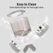 ALUKE Automatic Cat Feeder for Two Cats - 6.5L Dry Food Dispenser with Stainless Steel Bowls - Dual Power Supply - 10s Meal Call - Up to 50 Portions - 6 Meals Per Day - White/Gray - Buy Online on GoSupps.com