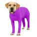 ETDANE DISCHESTIONS After operations for pets surgical recovery suit anti-failure body for female male dogs long-sleeved clamping pajamas with legs purple/XL X-Large purple