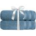 TRIDENT 650 GSM Cotton Modal Blend Bath Towels - Super Absorbent & Soft (2 Pack, Blue Dusk) - Buy Online on GoSupps.com