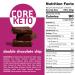 CORE Keto Brownie Bites - Plant-Based, Low Carb Double Chocolate Chip Brownies | 1g Net Carb, Low Calorie, Gluten-Free Dessert - 8 Individually Wrapped Snacks - Buy Online on GoSupps.com