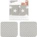 Lilly and Ben Changing Mat Cover Terry Towelling - Baby Soft - Thick - Absorbant - Set of 2 - Large Grey Stars - Buy Online on GoSupps.com