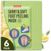 PUREDERM Shiny & Soft Foot Peeling Mask (6 Pack) - Exfoliating Peeling Treatment for Cracked feet Dry skin Callused Feet - Foot peel masks that remove Dead Skin With Lemon & Other Natural Botanical Extracts Makes Your Feet Baby Soft & Skin Smooth - Easy f